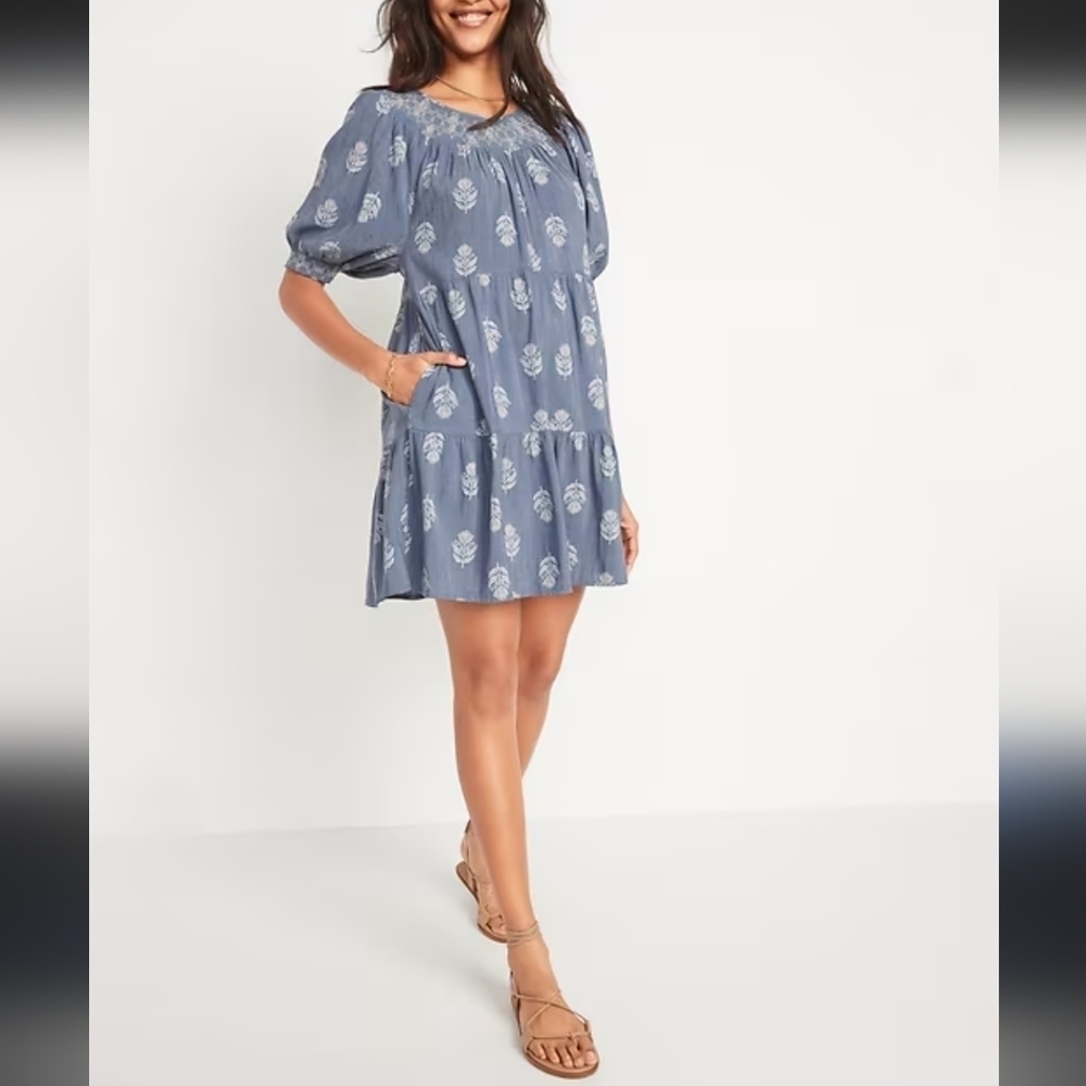 Old Navy Blue Floral Dress